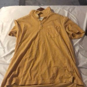 Yellow collared tshirt with pocket